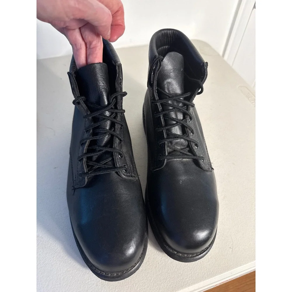 Bates Lites Men10 M Black Leather Tactical Uniform Boots Vibram Sole 158-955-101